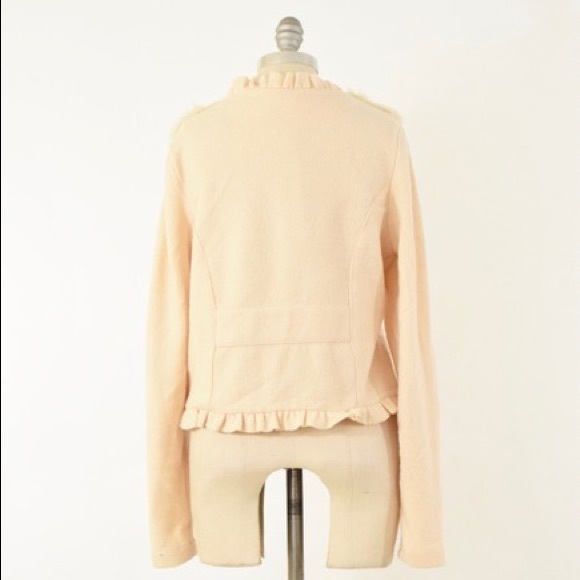 Anthropologie cream fur wool jacket - Picture 12 of 13